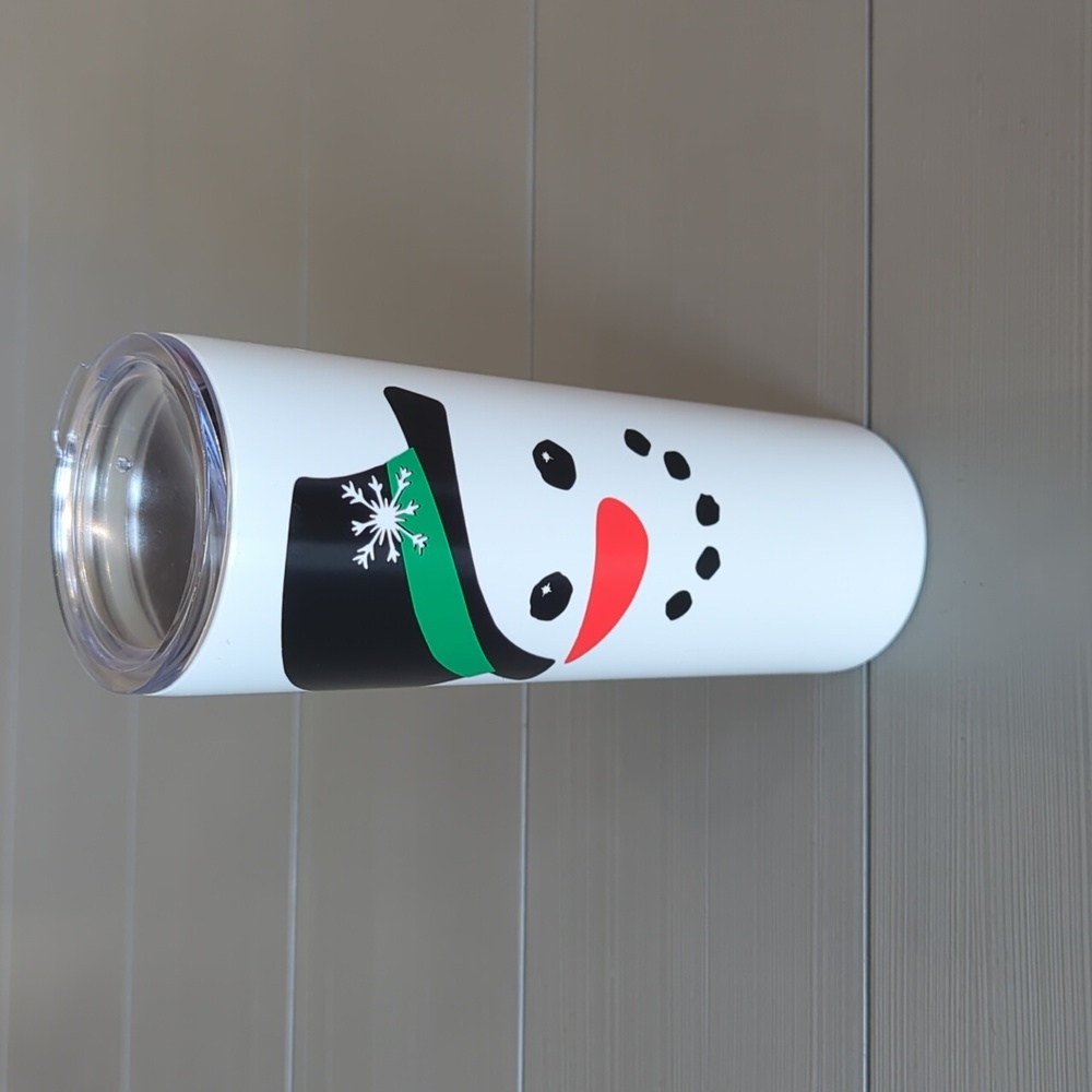 NWOT Winter White Snowman Insulated Travel Tumbler 14-16oz